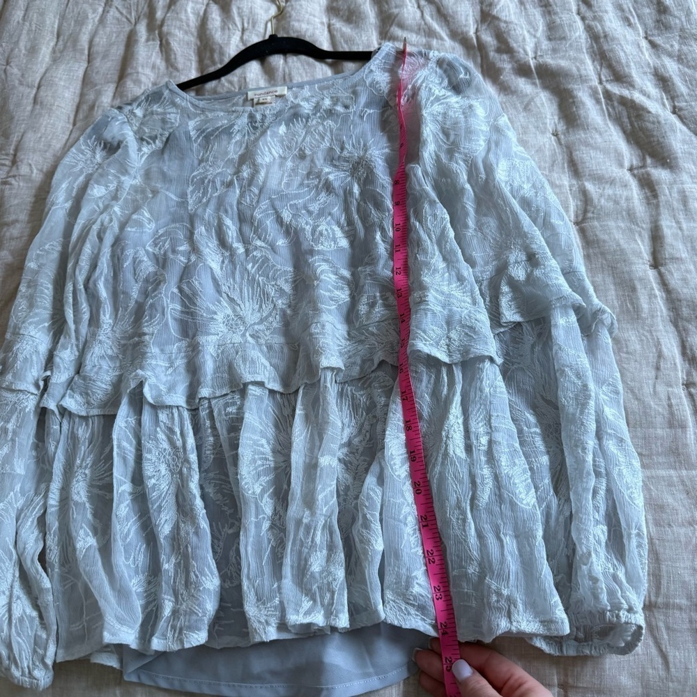 Sundance Silk Sheer Floral Boho Blouse Size XS - Picture 6 of 8